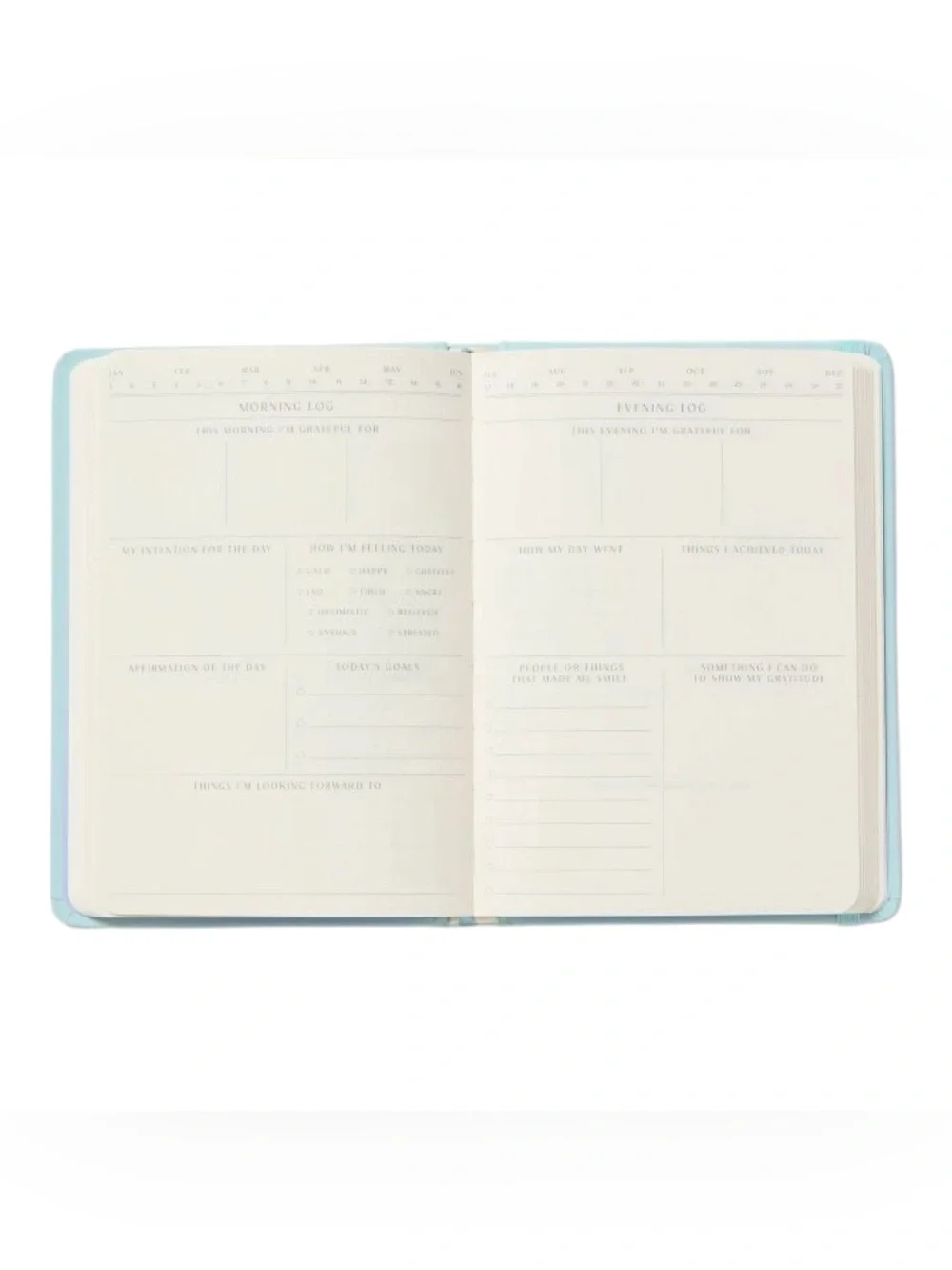 NWOT - Spritz Guided Gratitude Journal Sage Green Hardcover 5x7
